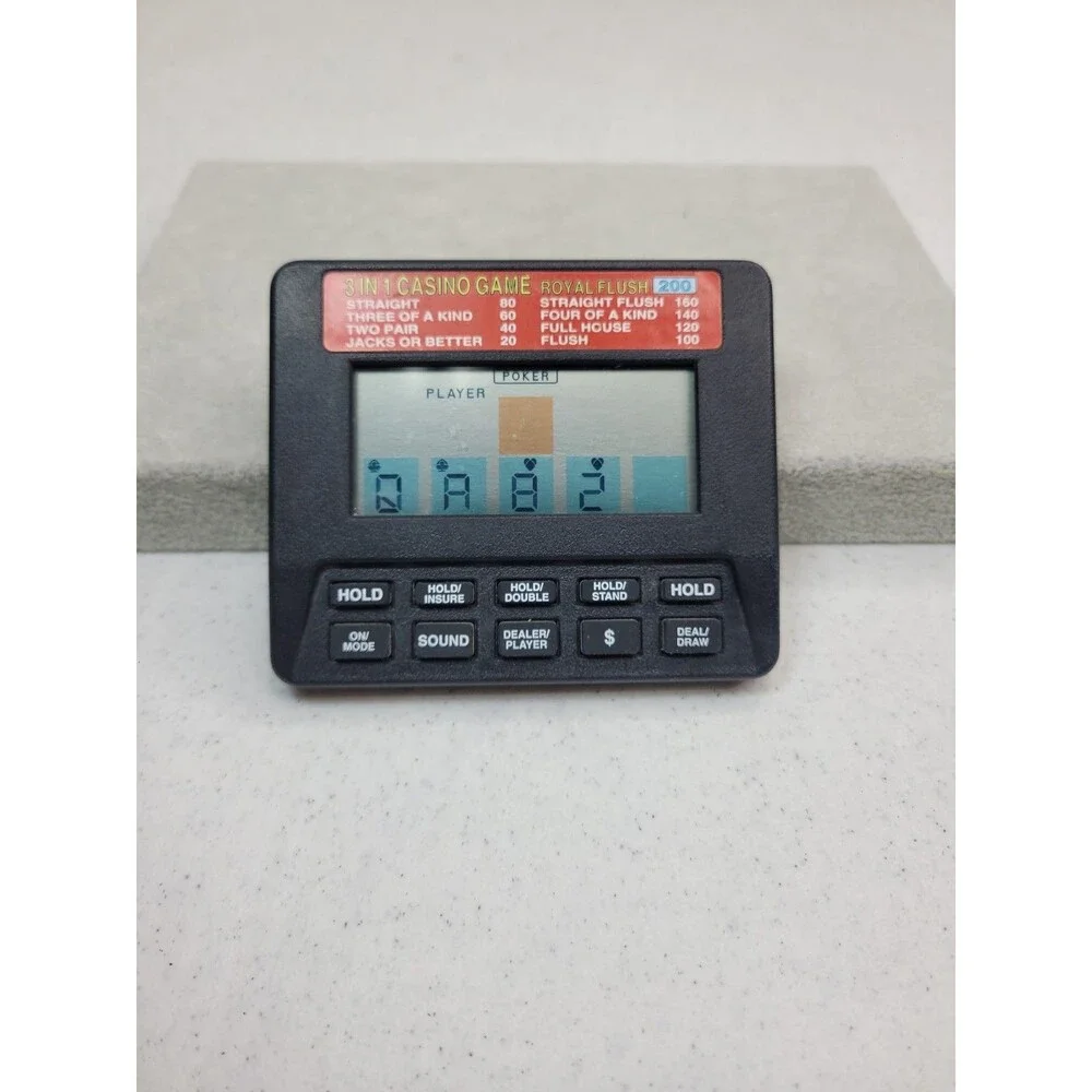 Spectra Casino 3 in 1 Handheld Game Works Tested With New Batteries Model LCG-15